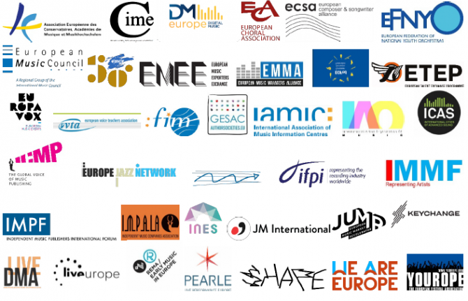 Pročitajte više o članku Poziv glazbenih organizacija usmjeren Europskoj uniji i pojedinačnim državama članicama
